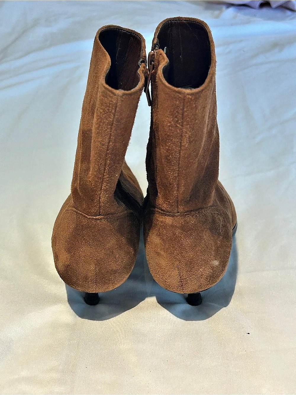 Pointed Toe Brown kitten Heel Boots US 7M - Picture 3 of 7